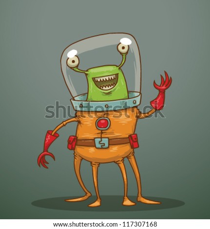Funny Alien 01 vector Funny Alien 01 vector