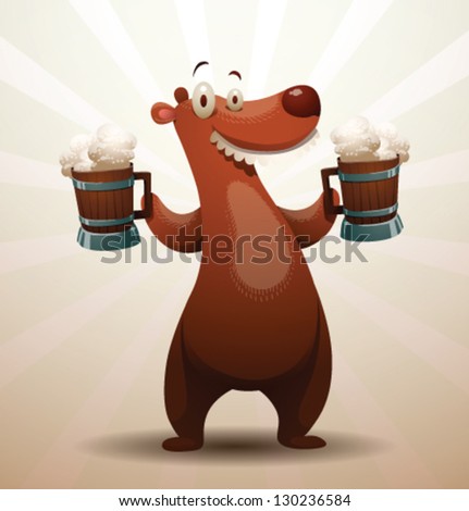 Bear with a beer 02 vector Bear with a beer 02 vector