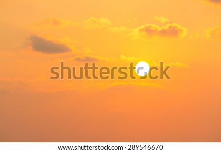 sun light through clouds in sun rise or sunset