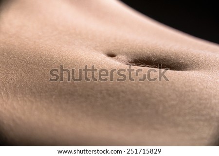 Flat female stomach