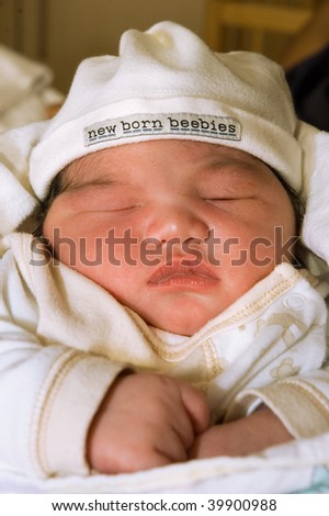 portrait of a new born baby