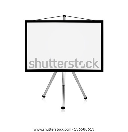 blank flip chart on a white background