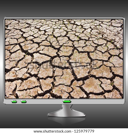 Flat screen tv lcd, plasma realistic illustration.