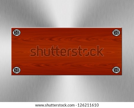 aluminum background, abstract silver pattern with wood