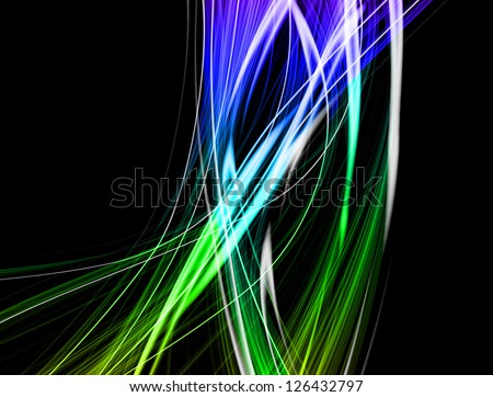 abstract blue green background with Soft Lights