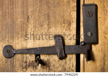 Old Latch On Wooden Door Stock Photo 7946224 : Shutterstock