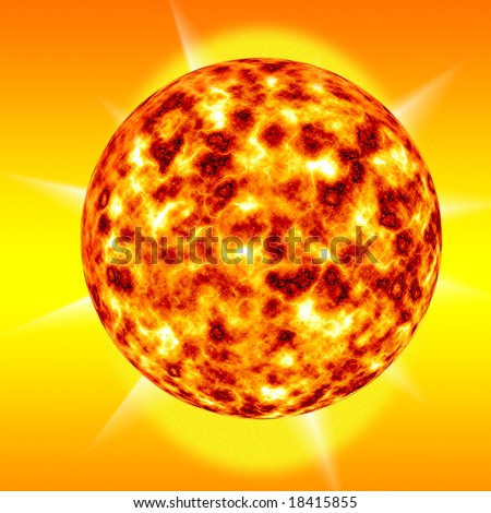 Exploding Sun high resolution 3d