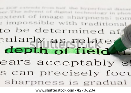 text demonstration of dof (depth of field).  Note: Shallow depth of field.