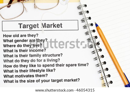 Target Market concept - materials for seminar,training and sales.