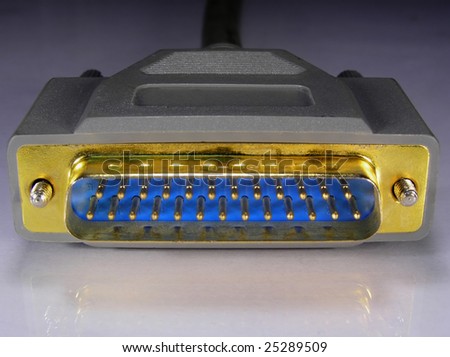 PC Cable Connector with twenty five pin