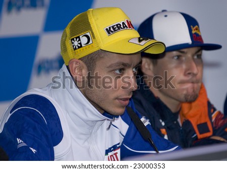 stock photo SEPANG MALAYSIA OCTOBER 16 Valentino Rossi and Nicky 