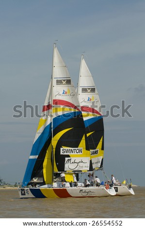 KUALA TERENGGANU, MALAYSIA - DEC 4 : Team Swinton and Williams in action at Monsoon Cup 2008 in K. Terengganu, Malaysia on December 4, 2008. Team Williams finished fourth among twelve teams.