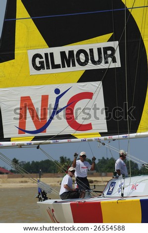 KUALA TERENGGANU, MALAYSIA - DEC 4 : Team Peter Gilmour of Yanmar Racing Team in action at Monsoon Cup 2008 in K. Terengganu, Malaysia on December 4, 2008. They emerged champion.