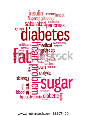 stock photo : Diabetes sickness info-text graphics and arrangement word clouds concept