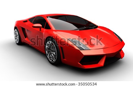 stock photo Red sports car