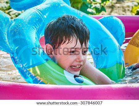 the joy of children in the water