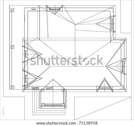 house roof drawing