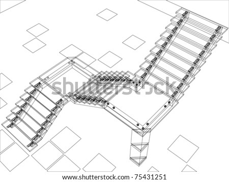 Sketch Of Staircase