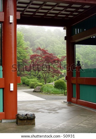Entrance to the Japanese garden in Tokyo