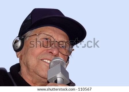 An old man singing