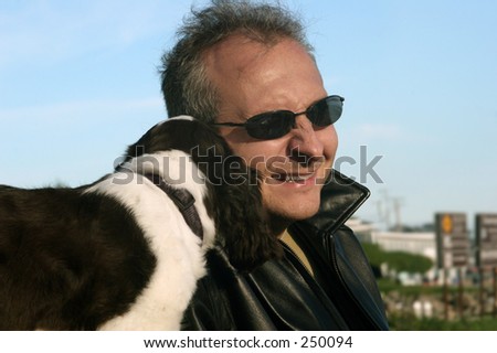 Man listening to his dog