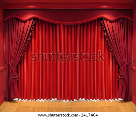 Red Window Curtains