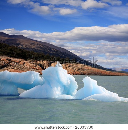 A new Iceberg at Perito Moreno Glacier, Argentina lake