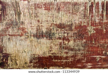 Close up texture of old painted brown paint plywood