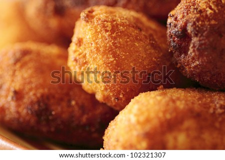 typical Spanish cuisine dish chicken nuggets
