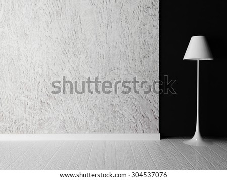 floor lamp in the room, 3d rendering