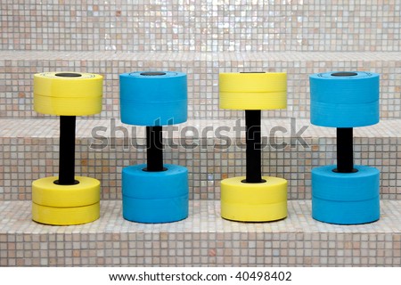 four dumbbell weights for water aerobics