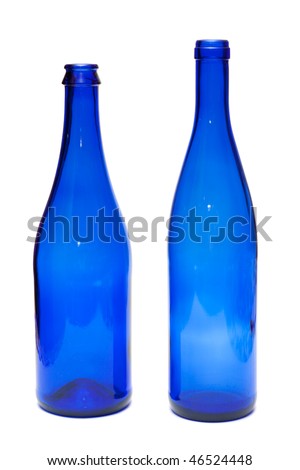 stock photo : two blue glass