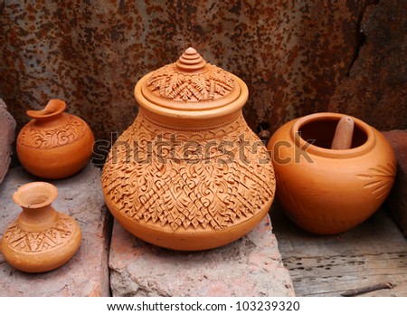 Shaker crafts, pottery of theThailand people