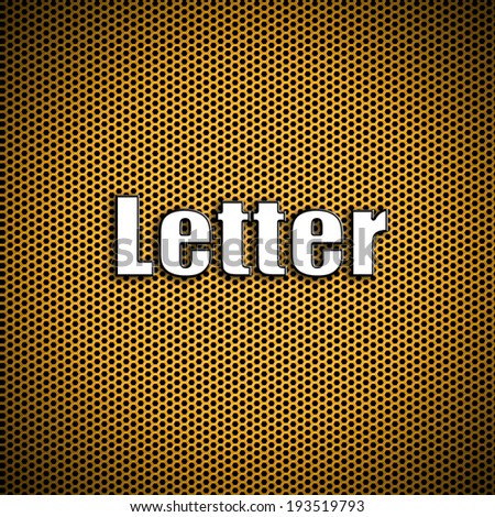 Honeycomb mesh background with text