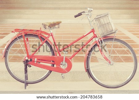 red bike old retro vintage style