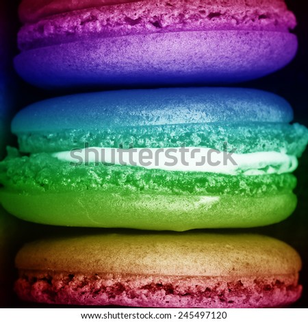 rainbow Sweet and colourful french macarons