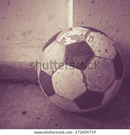 old foot ball with filter effect retro vintage style