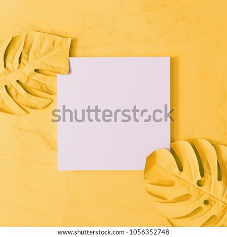 Creative tropical leaves background. Minimal summer concept. Flat lay.