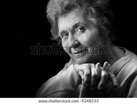 Black and white of Great-grandmother