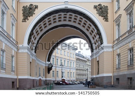 Arch of the General Staff is in city Saint Petersburg