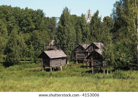 Russia, Kostroma, museum of wooden architecture. Baths
