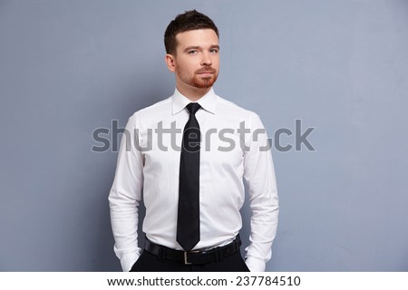 businessman in white shirt