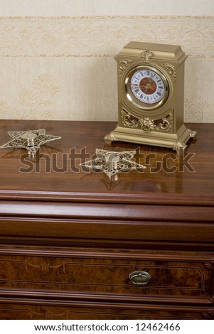fragment to old-time furniture with retro watch
