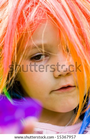 Happiness girl with orange hair