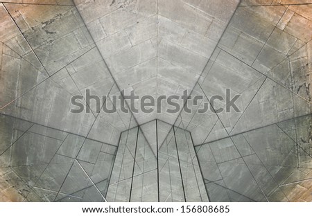 Bare concrete wall with mirror texture