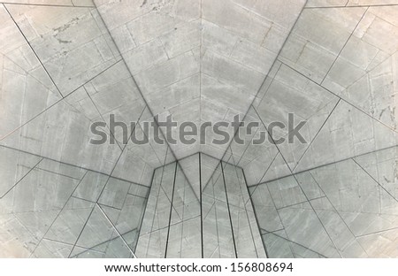 Bare concrete wall with mirror texture