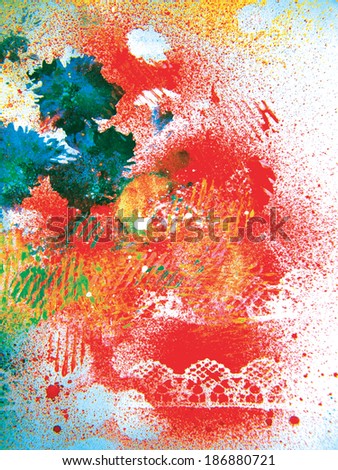 abstract watercolor flower background. impressionism style. hand made drawing. suitable for various designs and scrapbooking