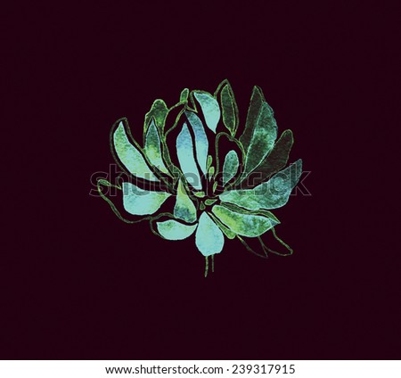beautiful  flower clover. hand made drawing. suitable for various designs and scrapbooking