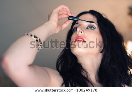 Female eye makeup
