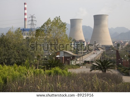 Chinese Coal-Fired Electrical Plant Guizhou Province, China This plant consumes 6,000 metric tons of coal a day.